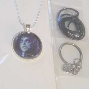 Sterling Silver Alice Cooper Glass Pendant